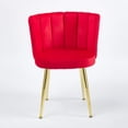 thumbnail image 4 of Red Velvet Chair - Perfect Fit for Body - Cafe & Dining - Simple Structure, 4 of 6