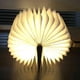 thumbnail image 3 of Lámpara de mesa LED plegable de madera, estilo libro, recargable por USB, decorativa, de ambiente y nocturna (blanco cálido), 3 of 5