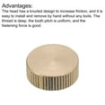 thumbnail image 4 of Knurled Thumb Nuts, 2 Pack M8 x D20mm x H7mm Brass Blind Hole Knurled Thumb Nuts, 4 of 5