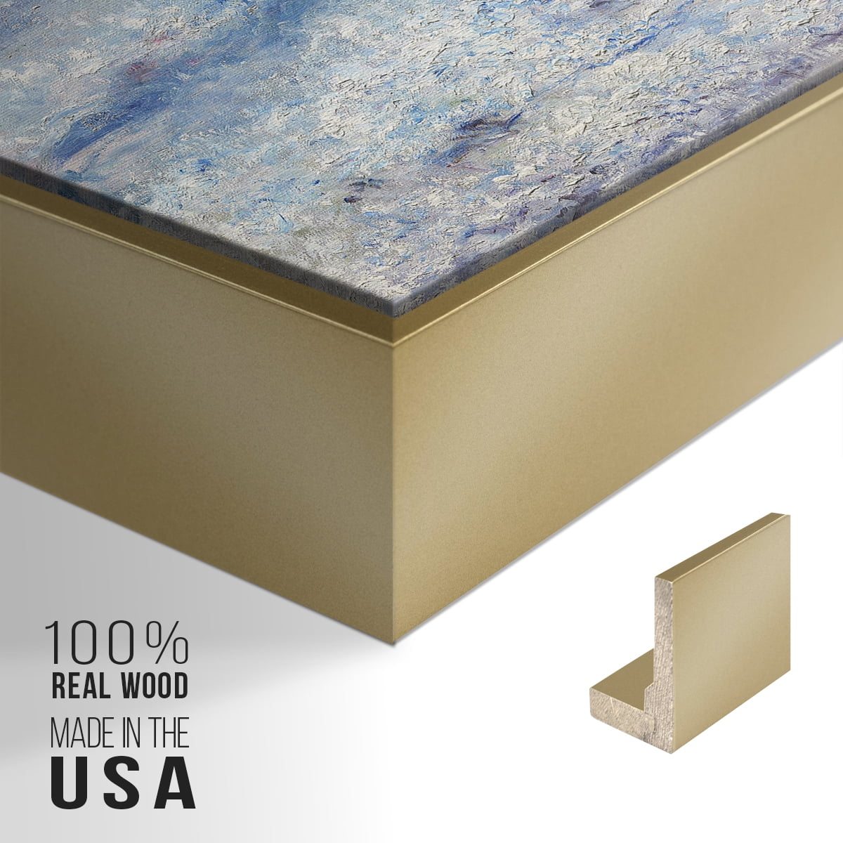 Vintage Landscape-CXIX By Wexford Home Framed in Gold Wood Gallery Wrapped Canvas 17 in. x 25 in.