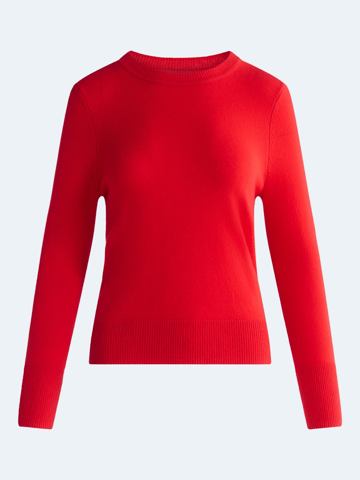 Free Assembly Women's and Women's Plus Cashmere Sweater with Long Sleeves, Sizes XS-4X