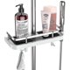 thumbnail image 4 of Shower Shelf Without Drilling Adjustable Shower Shelf For The Shower Rod Bathroom Storage With Shower Holder Shelf With 2 Small Hooks GuanGuan, 4 of 5