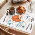 thumbnail image 3 of Foxes Animals Placemats Set of 4, Red Flowers Leaf Cartoon Plant Floral Non-Slip Place Mats Washable Table Mats for Kitchen Dining Table Decorations Indoor/Outdoor, 3 of 9