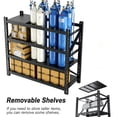thumbnail image 6 of 5 Sets Garage Storage Shelves,73"H*48"W*22.4"D Heavy Duty 4-Tier Metal Shelving Unit with Adjustable Shelves Industrial Garage Shelving for Garage Organization & Warehouse Storage, 6 of 6