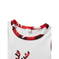 thumbnail image 6 of Hirigin Store Christmas Family Pajamas Matching Set Elk Print Long Sleeve Tops and Red Plaid Pants Sleepwear, 6 of 9