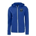thumbnail image 2 of Women's-Cutter & Buck  Blue San Jose Earthquakes Daybreak Eco Recycled Full-Zip Hoodie, 2 of 3