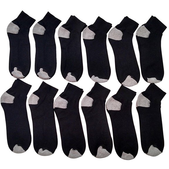 SOCKS'NBULK 12 Pairs Kid's Ankle Socks, Athletic Sports Running Quarter Length Socks for Boys or Girls - Many Styles