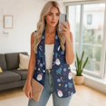 thumbnail image 4 of Uorisanigo Christmas Santa Vests for Women Sleevless Loose Blazer Vest for Women Blazers Suit with Pockets Vests Top Fashion Outfit Size M, 4 of 7