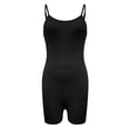 thumbnail image 3 of Gifts Usmixi Jumpsuits for Women Workout Sports Soft Stretch Knitted Ribbed Spaghetti Strap Short Jumpsuits Overalls Summer Formal Solid Scoop Neck Sleeveless Mini Rompers Black xl, 3 of 4