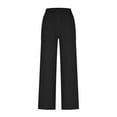 thumbnail image 5 of Gaecuw Wide Leg Linen Pants for Women Palazzo Pants Relaxed Fit Long Pants Lounge Trousers Sweatpants Casual Loose Baggy Pants High Waisted Linen Summer Ankle Length Workout Pants with Pockets Solid, 5 of 7
