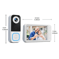 thumbnail image 2 of Wireless Video Doorbell with 4.5" IPS Display Screen, 720P HD 120° Wide Angle Door Bell Camera with Night Vision, 2-Way Intercom 1000mAh Battery Local Storage No WiFi No App for Home Security, 2 of 8