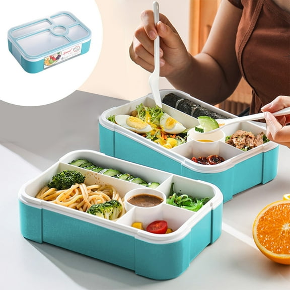2024 Christmas Clearance! Rvasteizo Food Storage Containers, Lunch Box Microwave Oven Lunch Box Japanese Style Style Student Lunch Box Compartment Large Capacity Work With Cutlery Sealed Salad