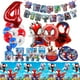 thumbnail image 2 of Decoración de cumpleaños de Spiderman, suministros de fiesta de Spidey y sus increíbles amigos, globo de papel de aluminio para niños, vajilla desechable, 2 of 4