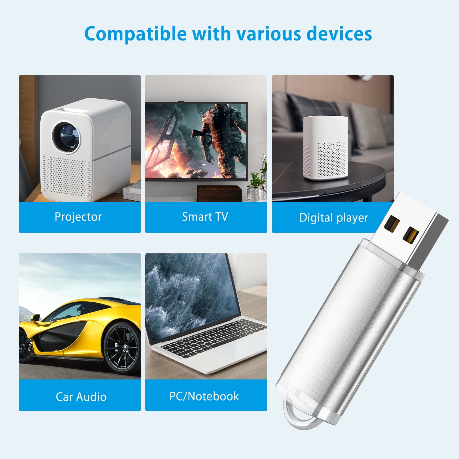 TOPESEL 10Pack USB Flash Drive 4GB USB 2.0 Pen Drive Memory Stick Thumb Drive Bulk