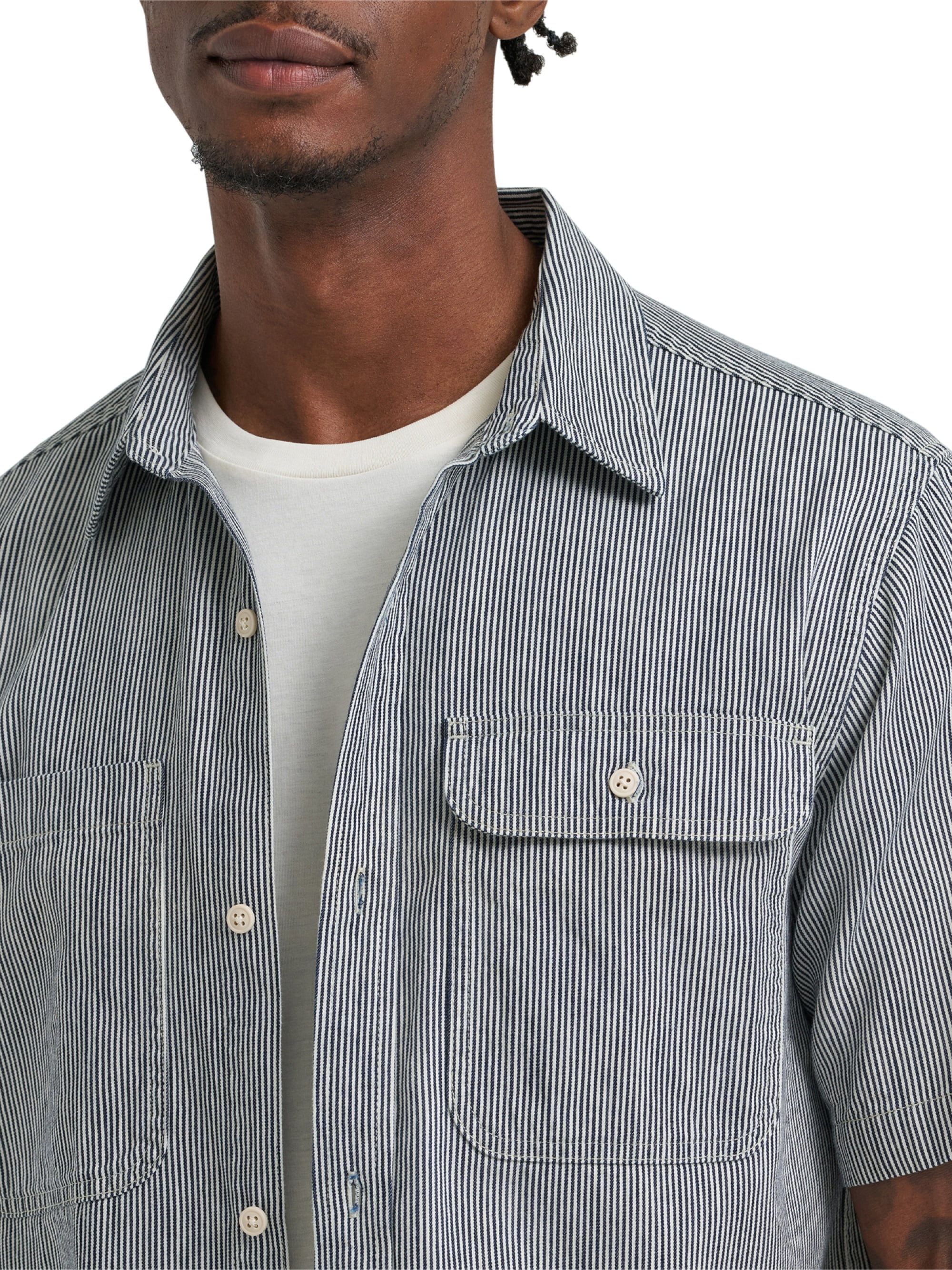 Wrangler® Men's Utility Streetwear Short Sleeve Shirt, Sizes S-3XL