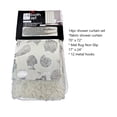 thumbnail image 4 of 14 pieces Seashell Ivory Bathtub Shower Curtain With 12 Hooks and Matching Bath Mat Rug Non Slip Super Soft Chenille for Bathroom Décor, 4 of 6