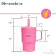 thumbnail image 5 of Re-Play 10 oz Toddler Tumbler 2-Pack – No-Spill Straw Cups, Dishwasher Safe, Pink/Lime Green, 5 of 8