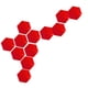 thumbnail image 3 of 12pcs de Pared Hexagonal Plástico 3D Colco Decoración para hogar Color rojo, 3 of 6