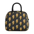 thumbnail image 2 of Lunch Bag Lunch Box for Women Reusable Insulated Lunch Bags,Water-Resistant Pizza Lightning Bolts Black Backdrop Cooler Lunch Tote Bag, Large Capacity for Work Travel Picnic, 2 of 6