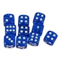 thumbnail image 2 of Paquete De 10 Dados Acrílicos D6 De Seis Caras Para Juguetes De Juego De Mesa D&D TRPG, Color Azul Oscuro Sunnimix Juego de roles de dados de seis caras, 2 of 7