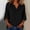 Black, variant on Blouses Ladies Summer Tops Cotton Solid Casual Side Slit Hem Notch Neck Relaxed Fit 3/4 Sleeve Dolman Beach Purple