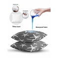 thumbnail image 6 of Outdoor Pillows Waterproof, Black Starfish Coastal Throw Pillows with Inserts Included, Summer Beach Nautical Sea Ocean Indoor Outdoor Decorative Lumbar Pillow for Bed/Couch/Patio 16"x16", 2Pcs, 6 of 8