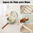 thumbnail image 3 of Organizador Portátil de Joyería de Viaje, Caja de Joyería, Organizador de Joyas, Caja de Almacenamiento para Joyería, Joyero de Viaje para Anillos, Pendientes, Pulseras, Collares, Verde, 3 of 4