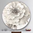thumbnail image 3 of Designart 'Indigold Grey Peonies I' Geometric Metal Circle Wall Art, 3 of 3