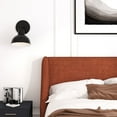 thumbnail image 5 of Einfach Full Size Platform Bed Frame with Fabric Upholstered Wingback Headboard, Burnt Orange, 5 of 6