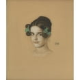 thumbnail image 2 of Franz von Stuck 15x17 Gold Ornate Wood Frame and Double Matted Museum Art Print Titled - Daughter Mary Stuck (1905), 2 of 4