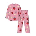 thumbnail image 2 of Kll Strawberry And Ladybugs Sleepwear Mens Flannel Pajamas,Long Cotton Pj Set, 2 of 9