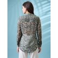thumbnail image 3 of Globus Women Cuffed Sleeves Animal Print Georgette Workwear Shirt, 3 of 6