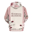 thumbnail image 3 of Eternal Blossom Floral Pattern Pink White Roses Men's Women New Sweatshirt Hoodie Men's Plus Size Sweatshirt Hooded Sweatshirt 3d Printed Street Men's Cloth, 3 of 6