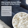 thumbnail image 6 of GOMAFO Bean Bag Chair with Footstool, Navy Lazy Sofa Chair for Adult, Comfy Couch for Living Room, Bedroom, Apartment, 6 of 11