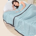 thumbnail image 4 of Qocolhg Summer Cooler Quilt - Cooling Blankets for Hot Sleepers, Skin-friendly Plain Printed Washed Cotton Summer Quilt, Bedding Soft Coverlet Quilts for Kids, 39x59 inch, Green, 4 of 9