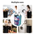 thumbnail image 5 of DouZhe 50L Rectangular Laundry Basket, Beauty Skull Flowers Prints Waterproof Foldable Laundry Hamper with Aluminum Handles, 5 of 6