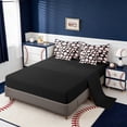 thumbnail image 3 of Erosebridal Baseball 7 Pieces Bedding Comforter Set,Ball Sport Theme Full Bedding Set For Boys Kids,Reversible black, 3 of 7