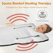 Nantfun FIR Oxford Sauna Blanket 2 Zone Dgtl Far-Infrred (FIR)Device for Body Shapping,Weight-Losing, Beauty (Silver)