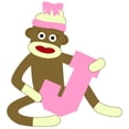 thumbnail image 3 of CafePress - Sock Monkey Monogram Girl J Women's Light Pajamas - Women's Short Sleeve Print T-Shirt and Pants Light Cotton Pajama Set, 3 of 7