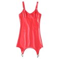 thumbnail image 5 of Minivestido ceñido al cuerpo para mujer, vestido Sexy de látex brillante de charol con Clips de liga y cremallera trasera, ropa para fiesta Rave, 5 of 5