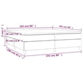 thumbnail image 4 of vidaXL Box Spring Bed with Mattress Dark Grey 193x203 cm King Fabric, 4 of 5