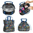 thumbnail image 2 of Pioneer Flower Drawstring Lunch Bag Women - Drawstring Lunch Bag Insulated for Work Office - Stain-Resistant Large Lunchbags for Women with Multi-Pockets, 2 of 6