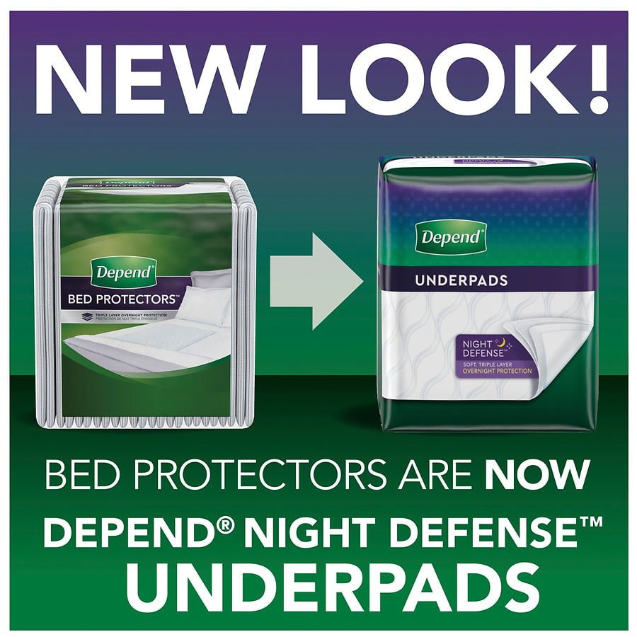 Depend Bed Pads for Incontinence, Overnight Absorbency