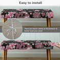 thumbnail image 4 of Jiueut Cherry Blossom Print Dining Bench Cover, Anti Dust Bench Seat Protector Cover with Elastic Band Machine Washable Rectangle Seat Cushion Long Chair Seat Cover for Home Hotel, 4 of 7