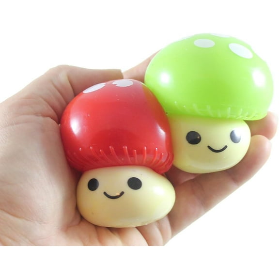 Set of 2 Mushroom Splat Ball - Water Filled Splat Stress Ball - Throw to Make it Splat and Watch it Come Back Shroom Fungus (2 Random Colors)