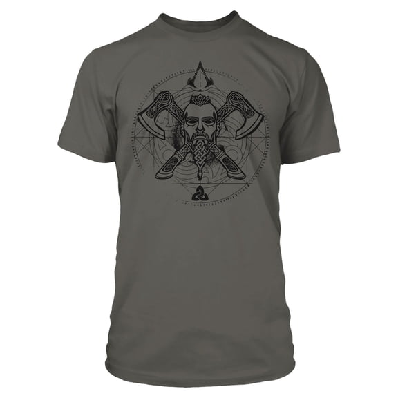 Assassin's Creed Valhalla Leader of the Pack Men's Gamer Graphic T-Shirt (X-Large, Charcoal)