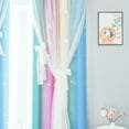 thumbnail image 5 of Noahas Contemporary Rainbow Star Cut Out Stripe Grommet Blackout Curtains, 42 x 84 in, 5 of 8