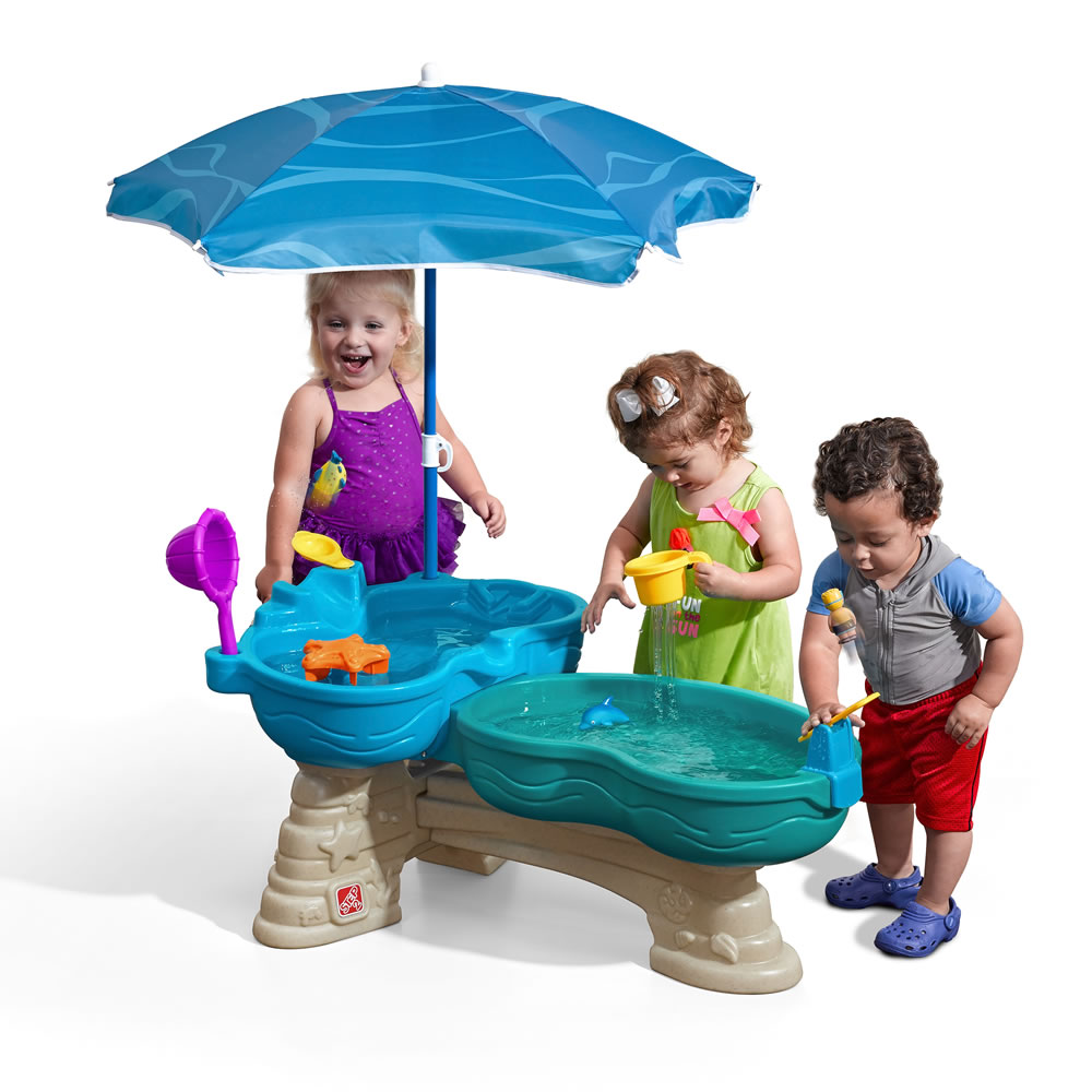 Step2 Spill & Splash Seaway Blue Plastic Water Table for Toddlers with 10-piece Playset - image 3 of 10