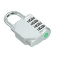 thumbnail image 3 of Unique Bargains 3' Long 4 Digit Combination Padlock, Waterproof Zinc Alloy Resettable Combination Lock, Silver Tone, 3 of 5