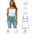 thumbnail image 4 of QRIC 2 Pack Women Padded Built-in Shelf Bra Camisole Summer Tank Top for Women Adjustable Straps (S-3XL), 4 of 7